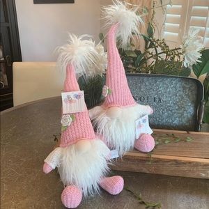 ODOLLETTE PINK EASTER  GNOMES SET of 2